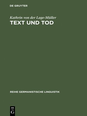 cover image of Text und Tod